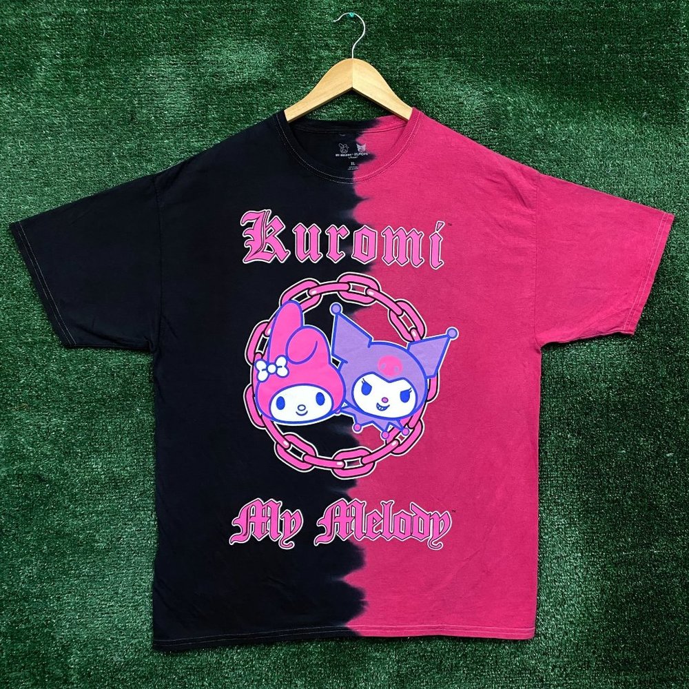 Kuromi x My Melody by Sanrio Split Dye T-Shirt Size Extra Large